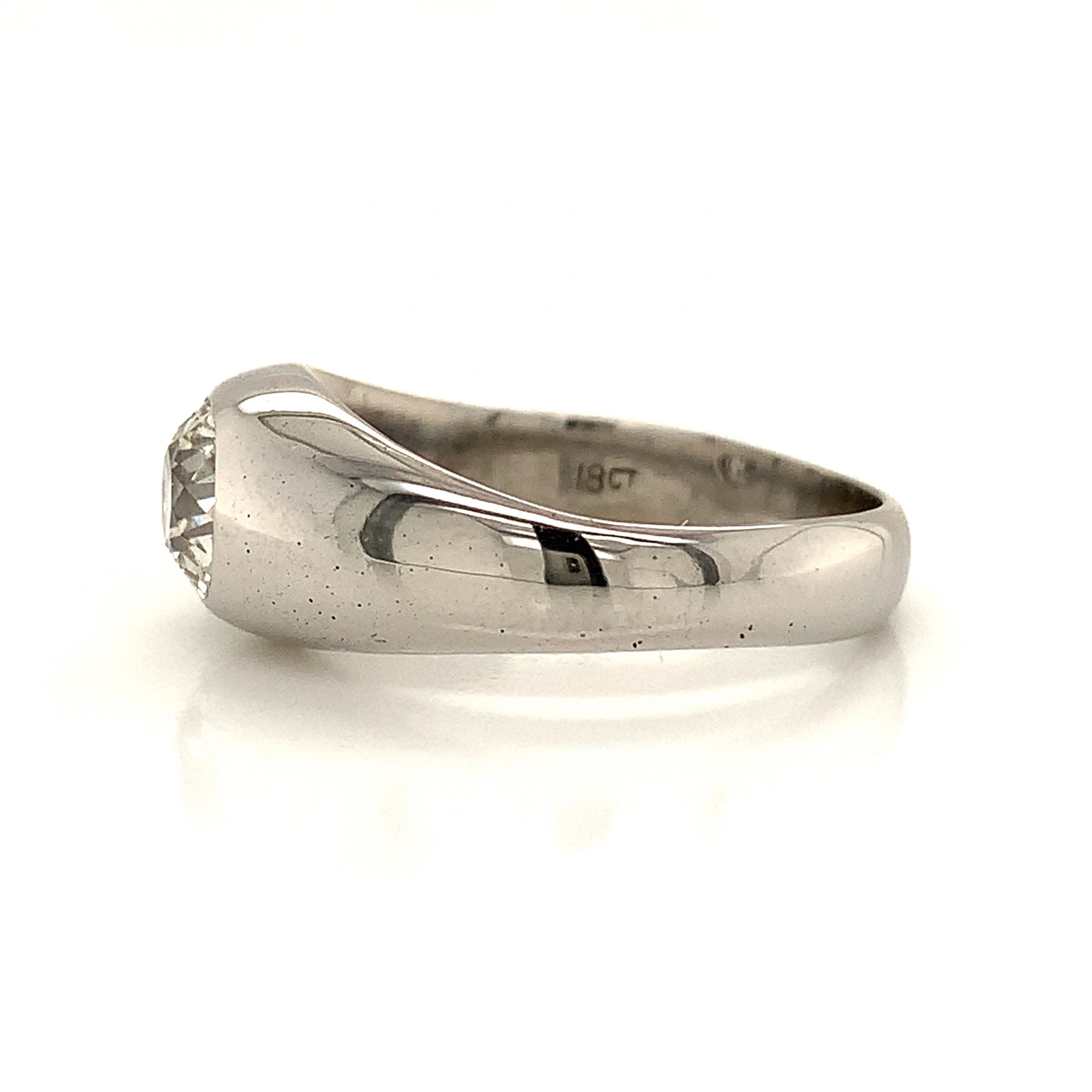 1.50ct Old Cut Diamond Bombe Solitaire Ring