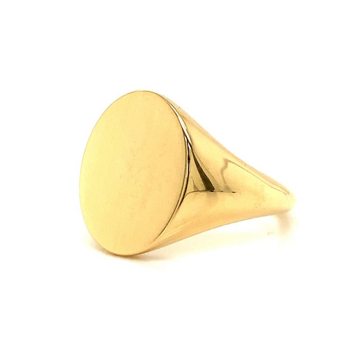 (16 x 12mm) 18ct Gold Classic Oxford Signet Ring