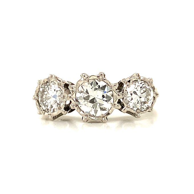 18ct Gold Diamond Trilogy Ring
