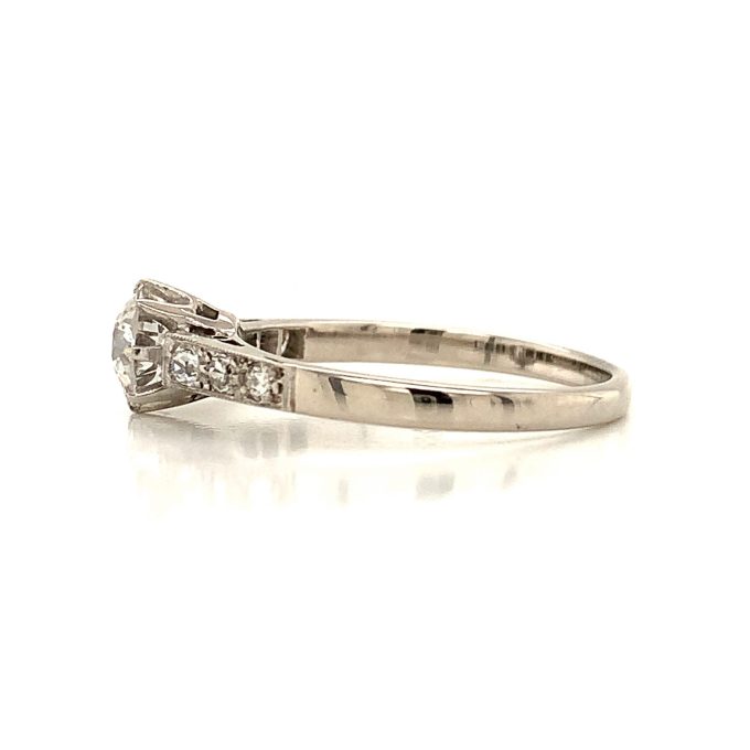 Vintage Round Cut Diamond Solitaire Ring