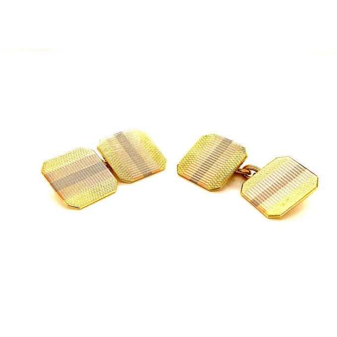 Vintage Multi-Tone Gold Ladies Cufflinks