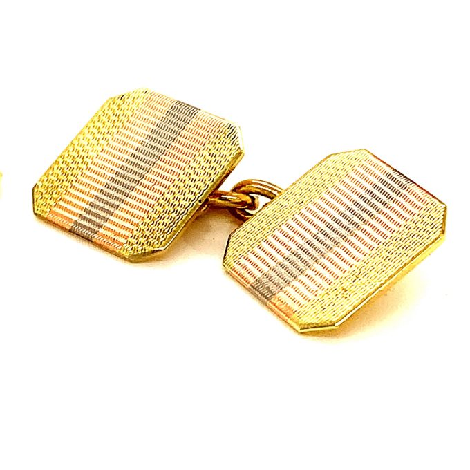 Vintage Multi-Tone Gold Ladies Cufflinks
