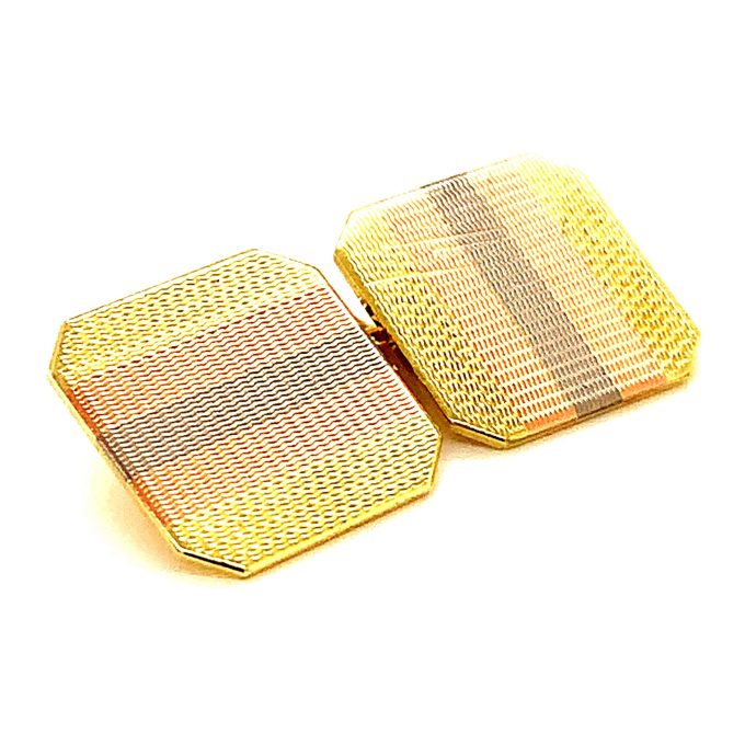 Vintage Multi-Tone Gold Ladies Cufflinks