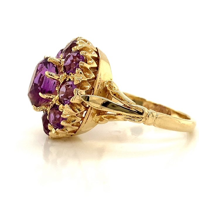 Gold Amethyst Dress Ring