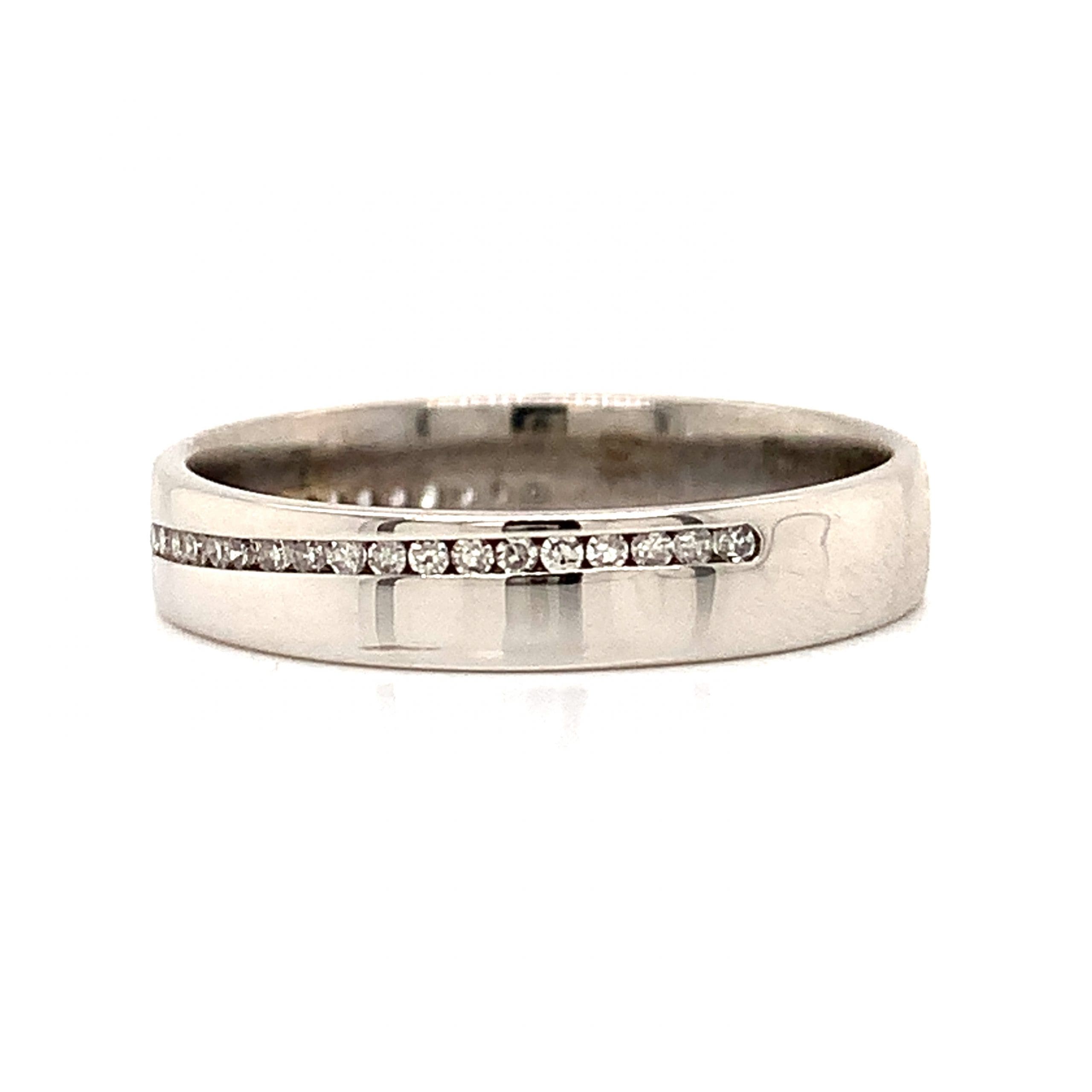 Ladies White Gold Diamond Set Band