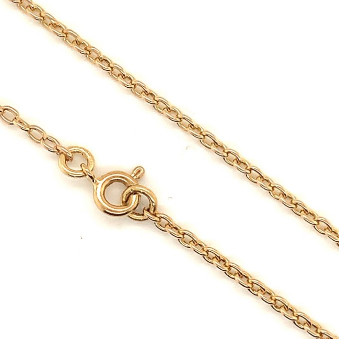 18 Carat Gold Vintage Trace Chain - 17 Inch