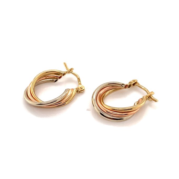 Multi Tone Hoop Earrings
