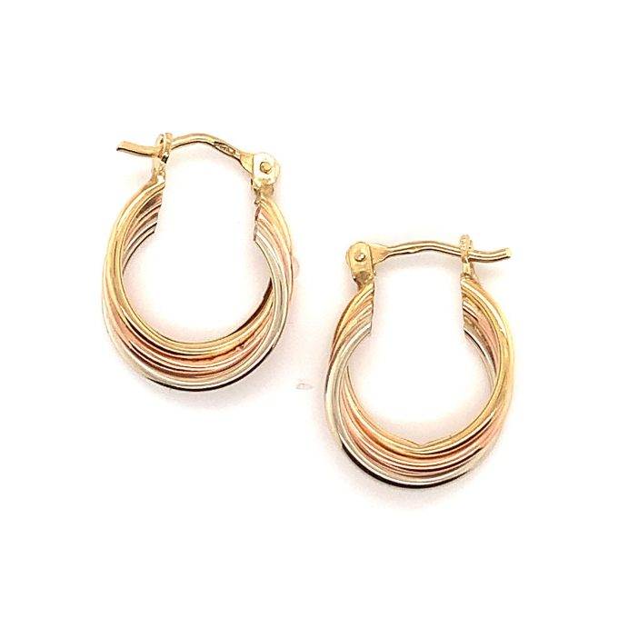 Multi Tone Hoop Earrings