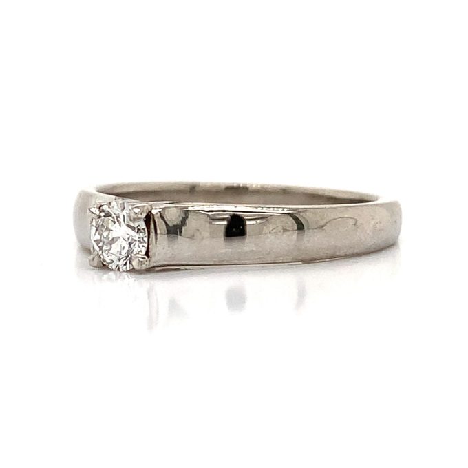 Diamond and Platinum Solitaire Ring