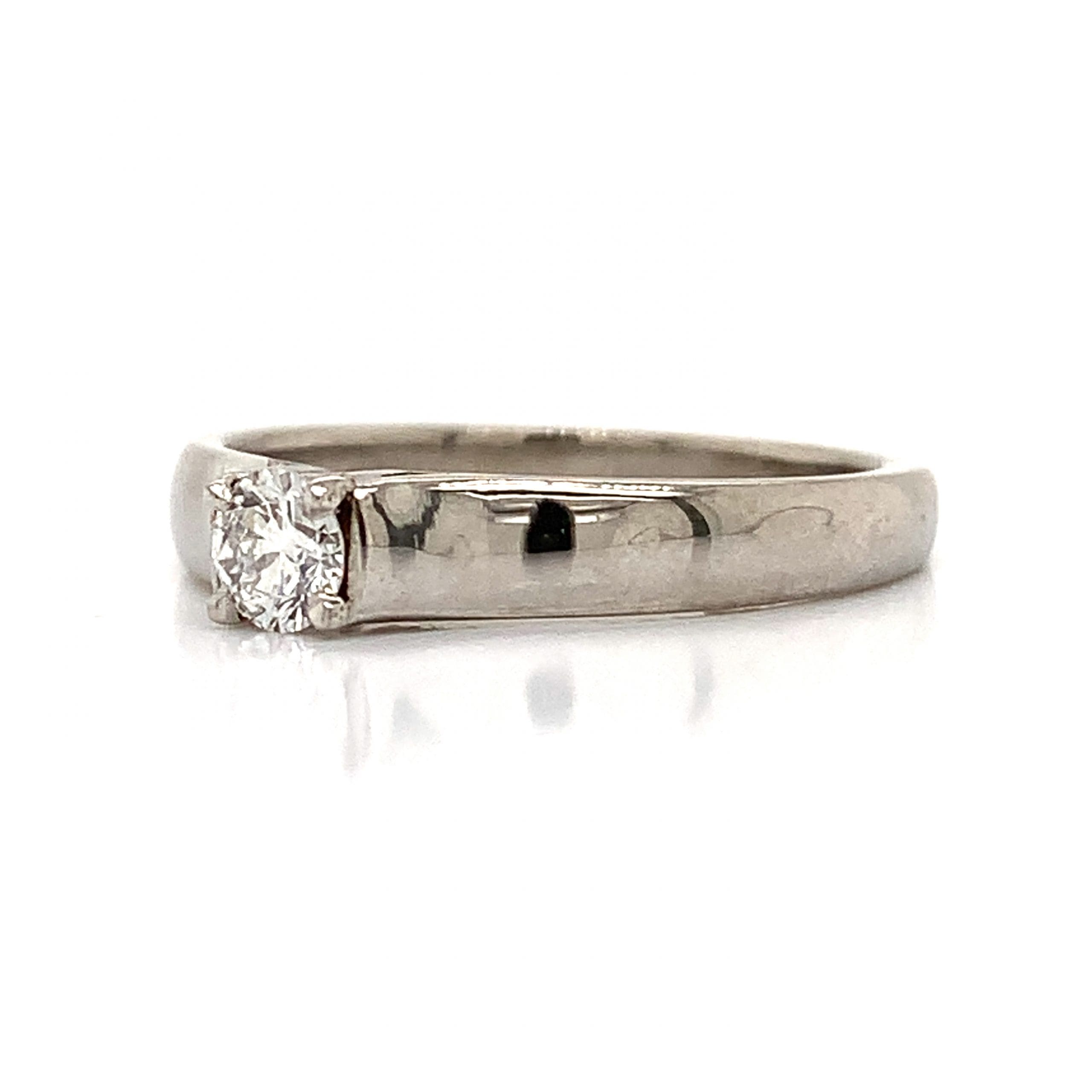 Diamond and Platinum Solitaire Ring