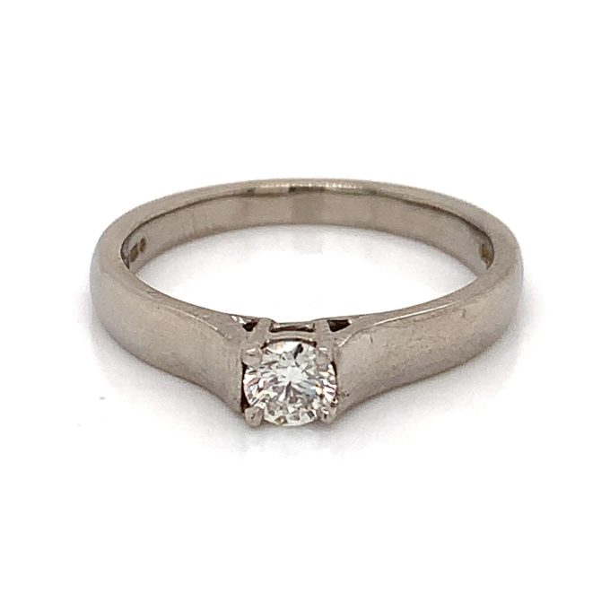Diamond and Platinum Solitaire Ring