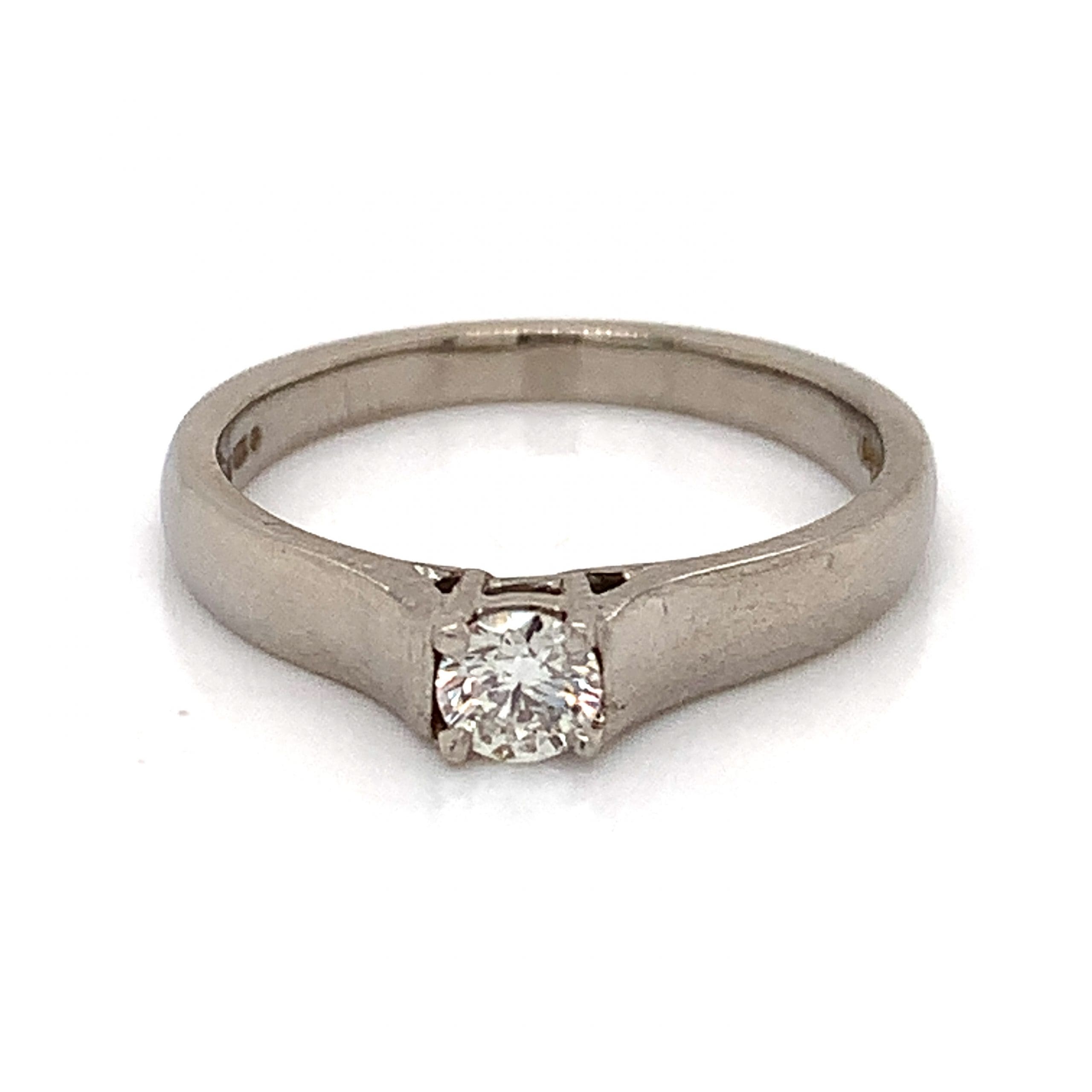 Diamond and Platinum Solitaire Ring