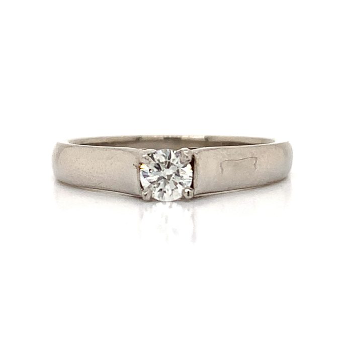 Diamond and Platinum Solitaire Ring