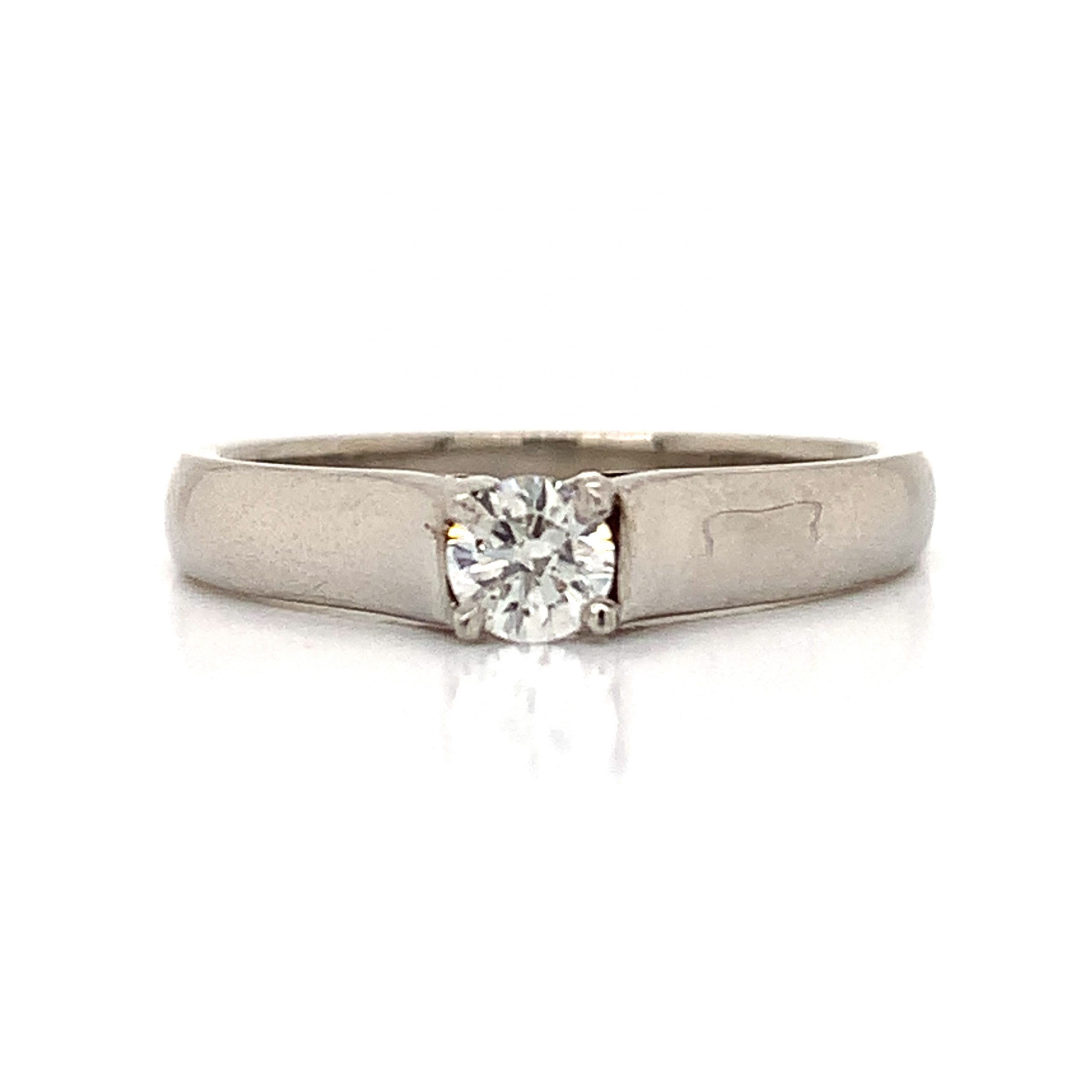 Diamond and Platinum Solitaire Ring
