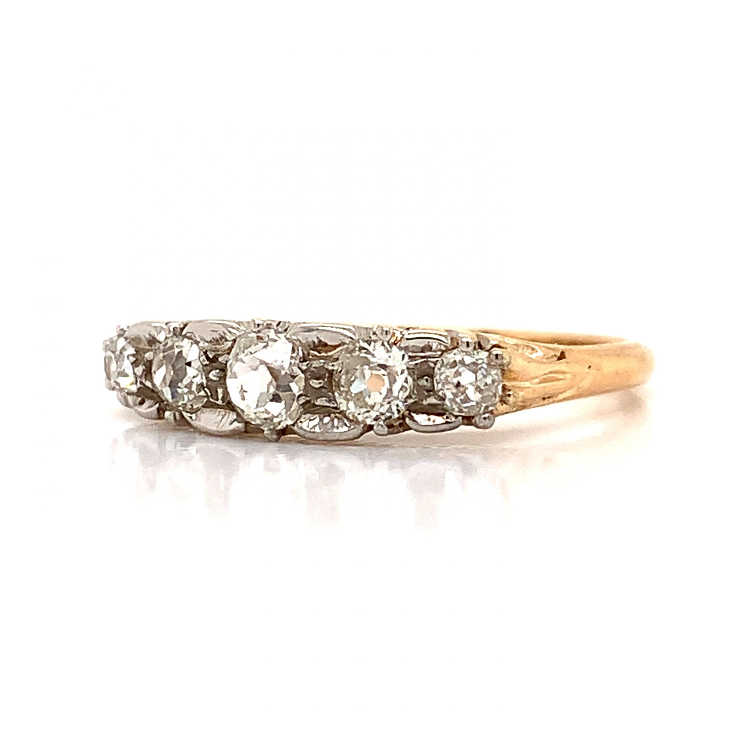 Vintage Diamond Five Stone Ring