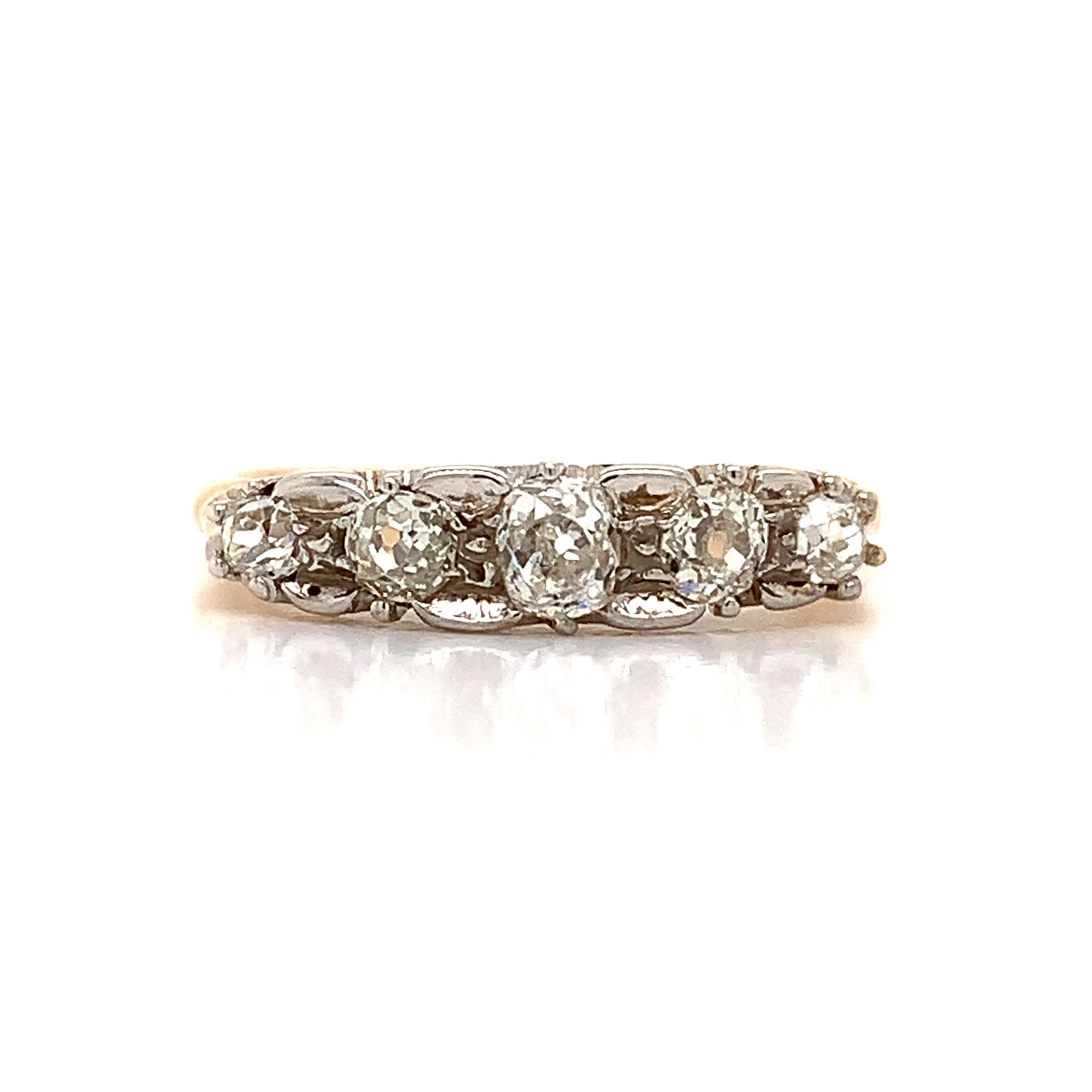 Vintage Diamond Five Stone Ring