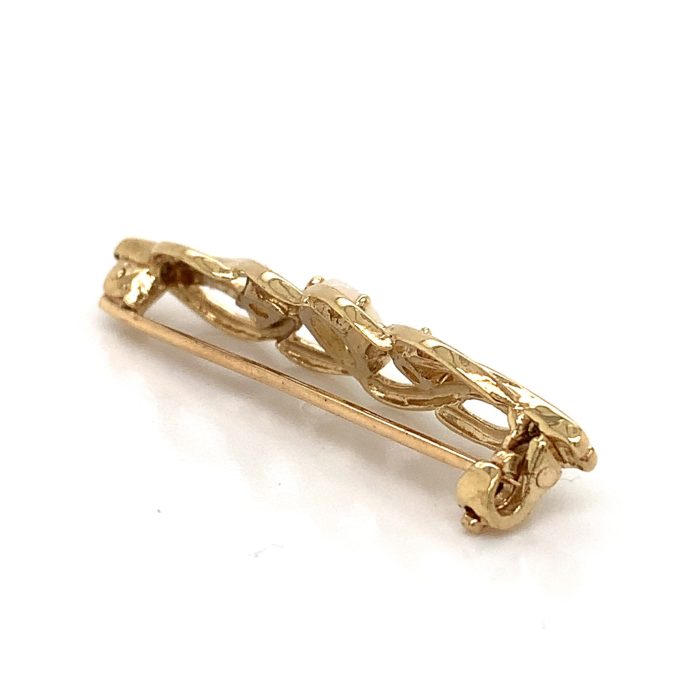 Gold and Opal Bar Brooch