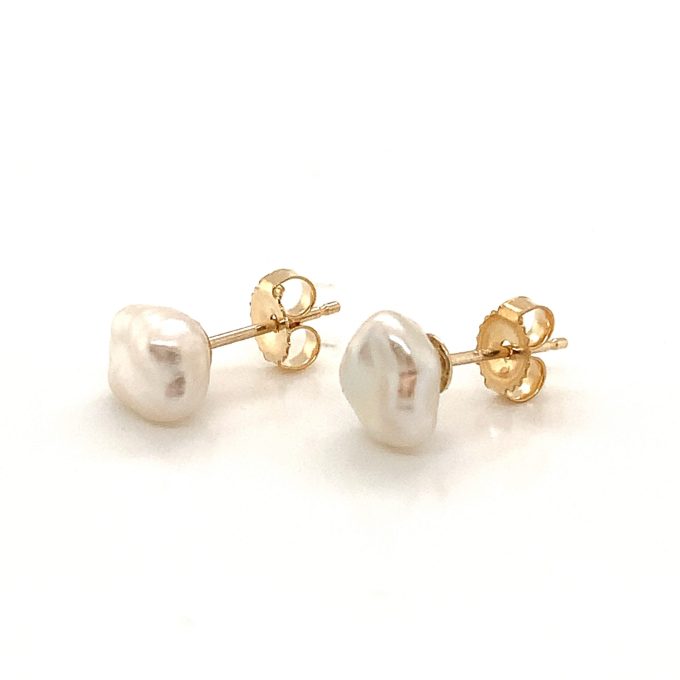 Keshi Pearl Stud Earrings