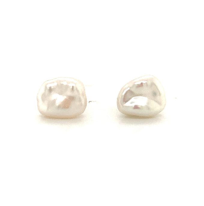 Keshi Pearl Stud Earrings