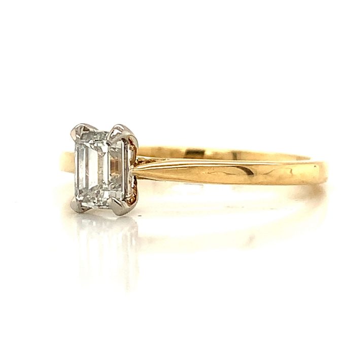 Emerald Cut Diamond Solitaire Ring