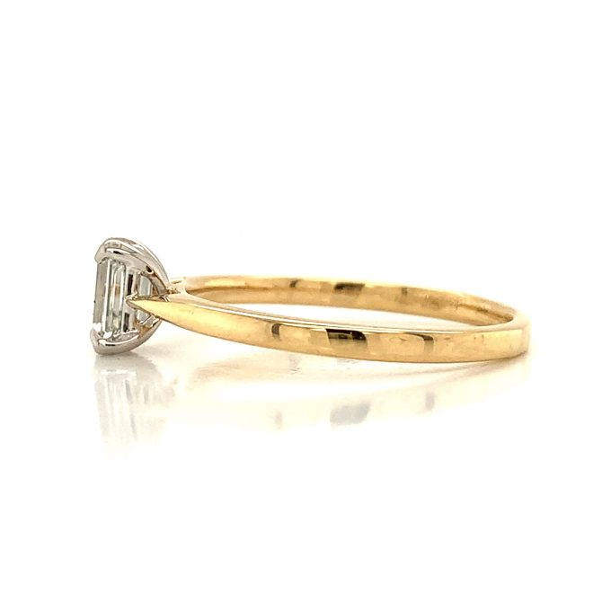 Emerald Cut Diamond Solitaire Ring
