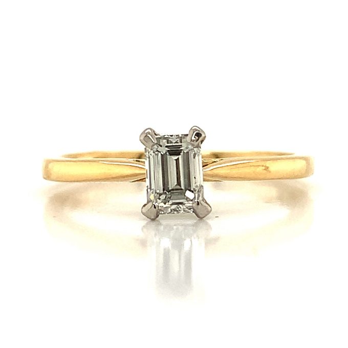 Emerald Cut Diamond Solitaire Ring