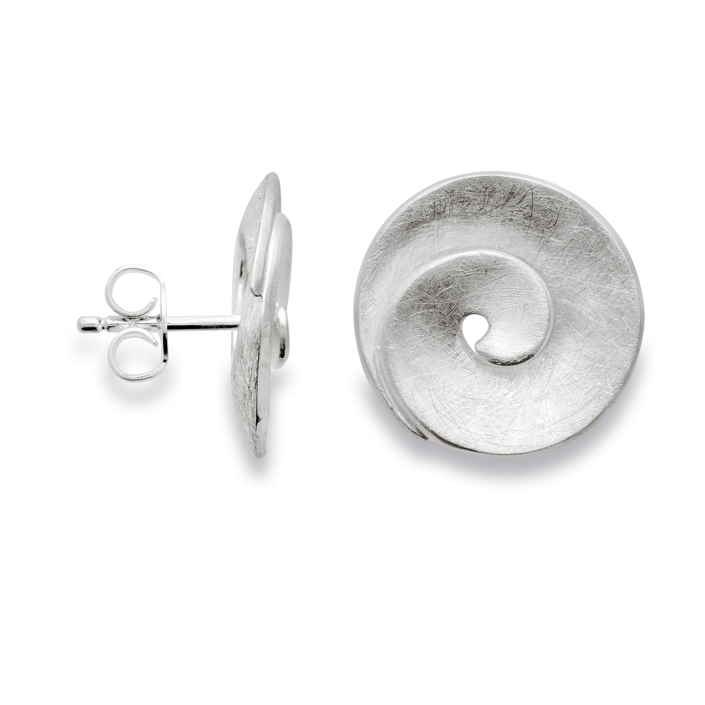 Bastian Silver Swirl Design Earrings
