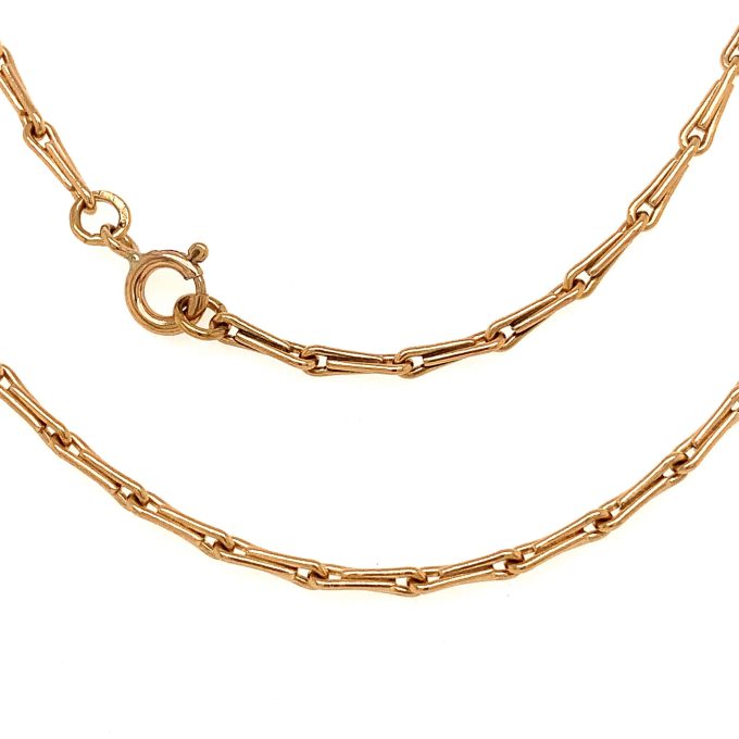 Vintage Barley Corn Gold Chain - 18 Inch
