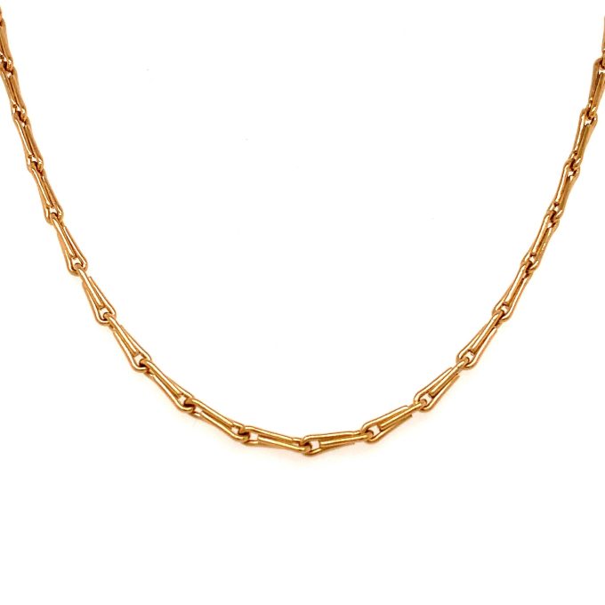 Vintage Barley Corn Gold Chain - 18 Inch