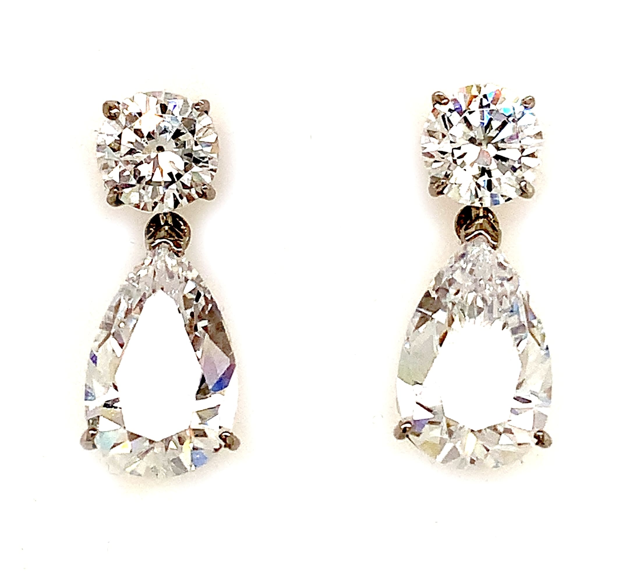 Silver Cubic Zirconia Drop Earrings