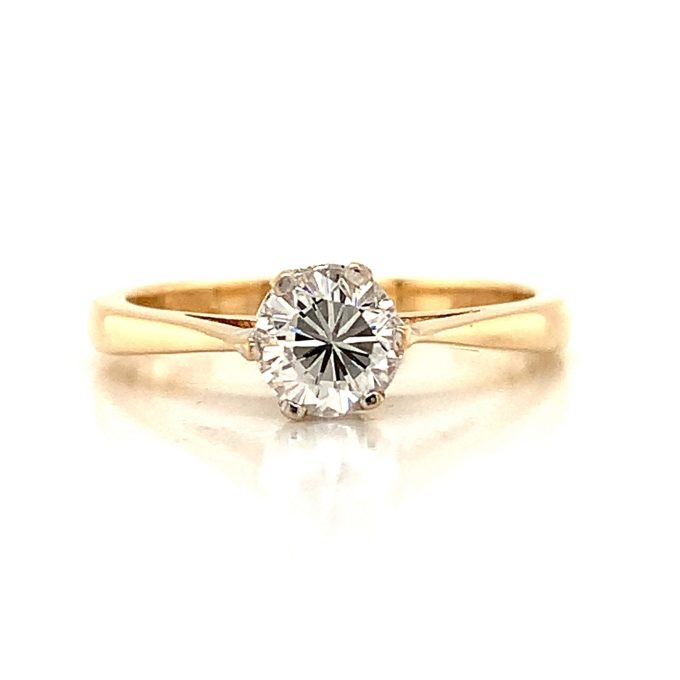 Six Claw Cubic Zirconia Solitaire Ring