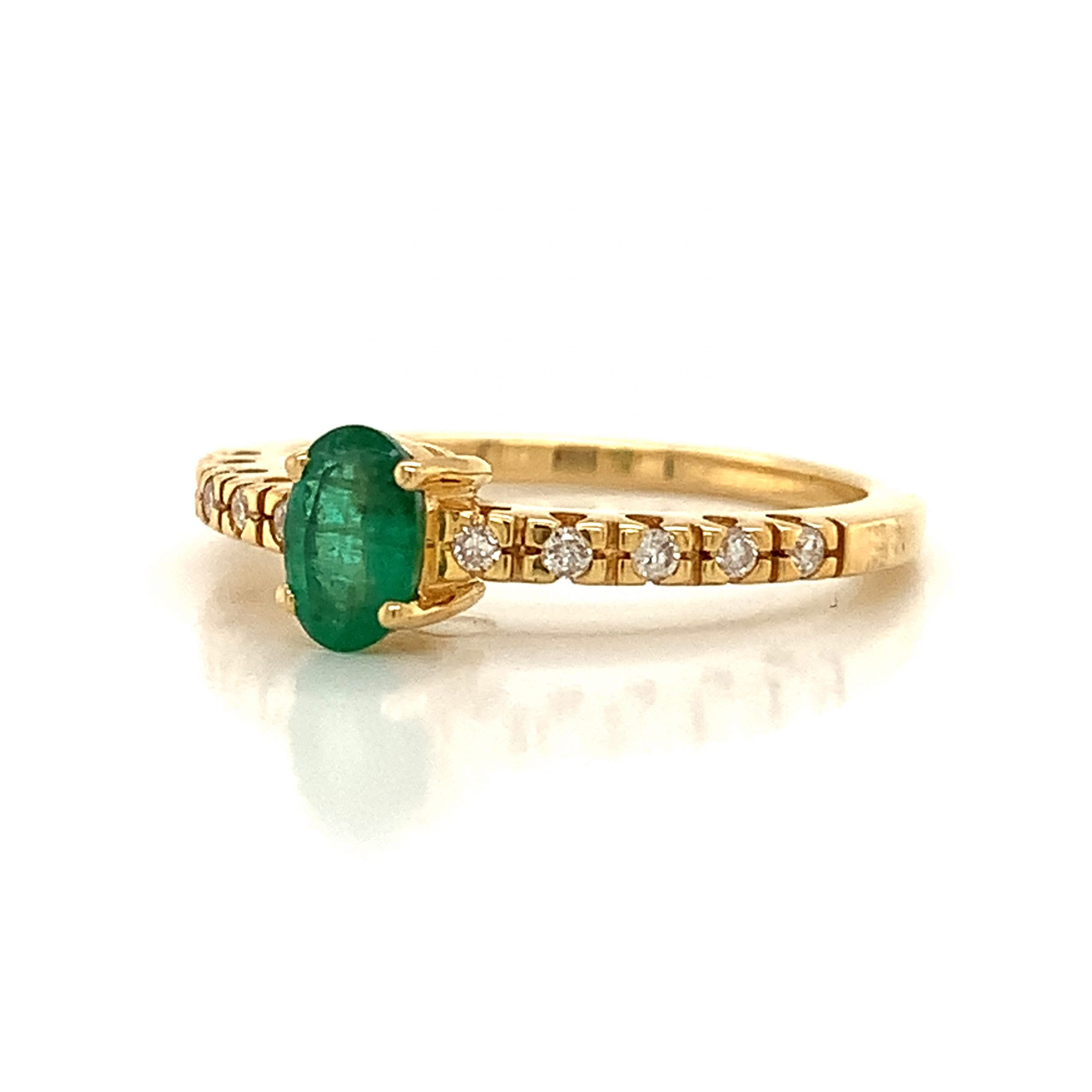 Emerald and Diamond Ring