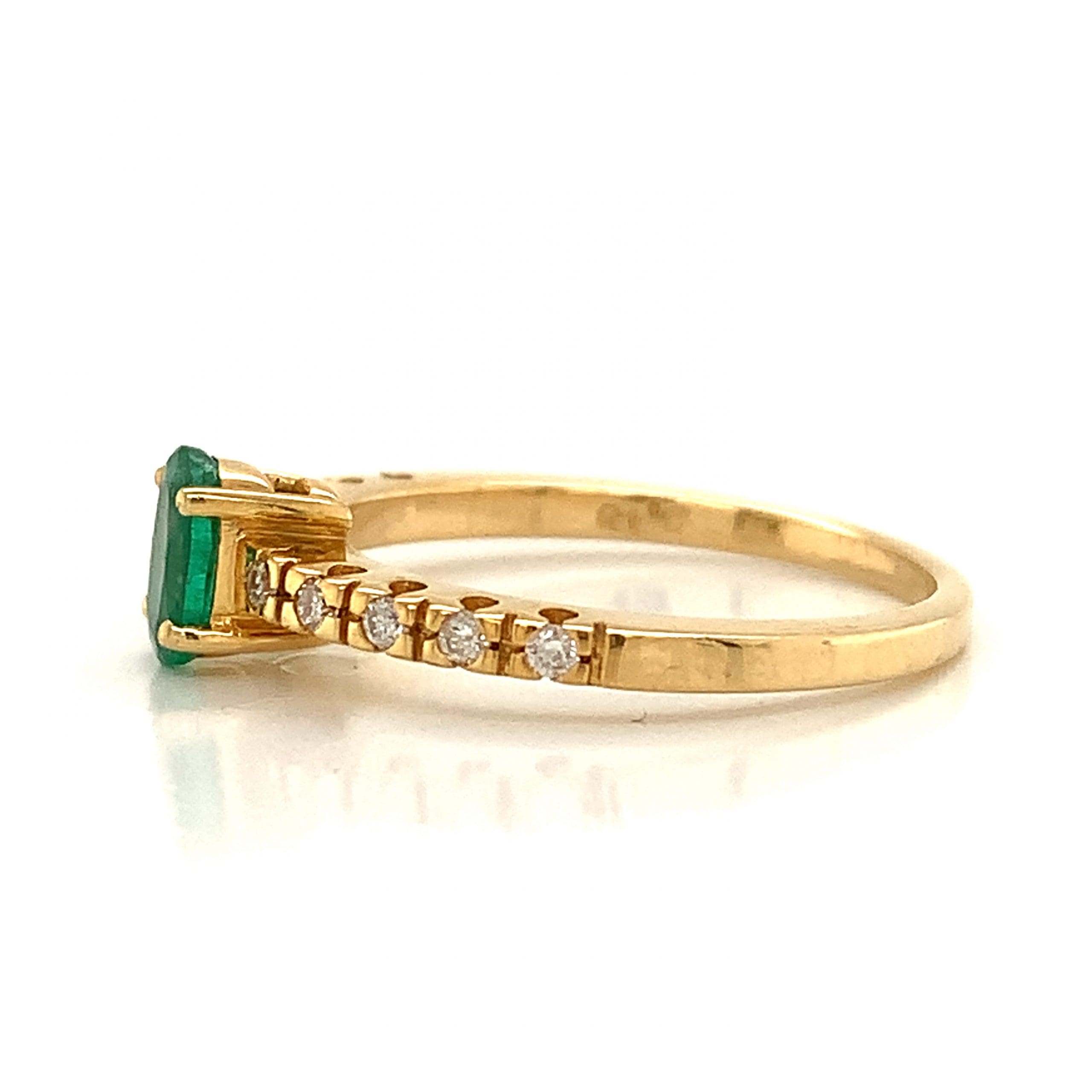 Emerald and Diamond Ring