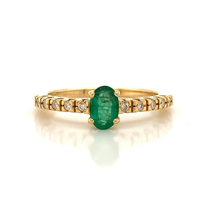 Emerald and Diamond Ring