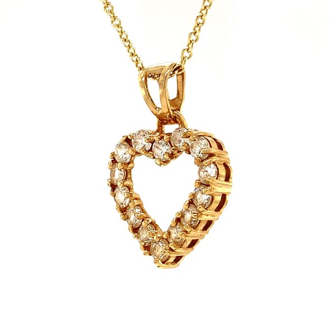 Cubic Zirconia Heart Necklace