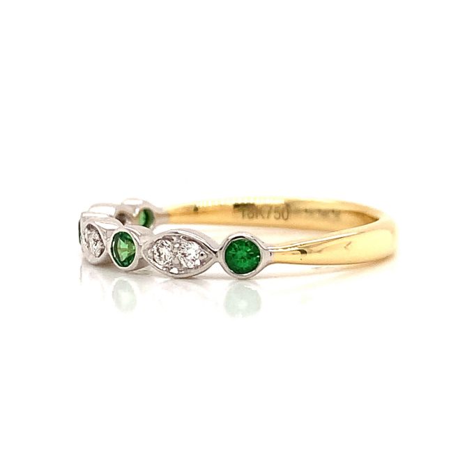 Tsavorite and Diamond Eternity Ring