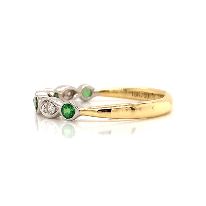 Tsavorite and Diamond Eternity Ring