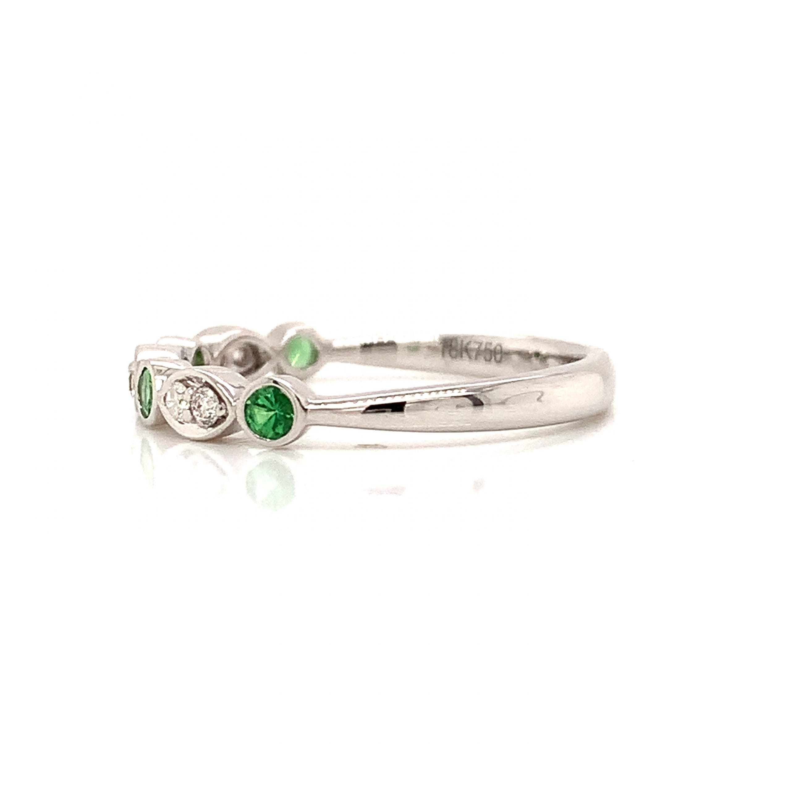 Tsavorite and Diamond Eternity Ring