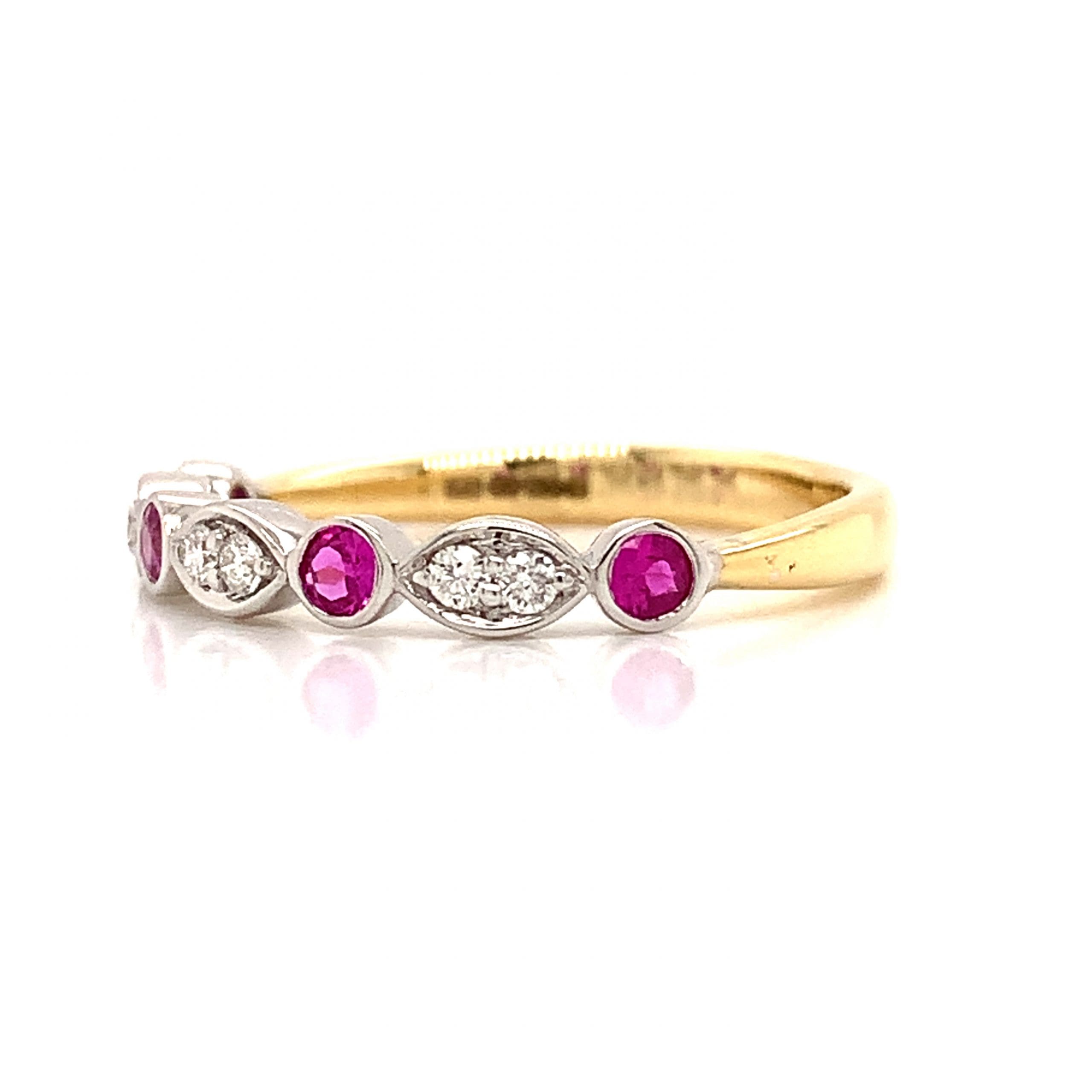 Pink Sapphire and Diamond Eternity Ring