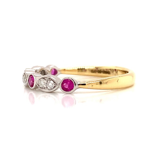 Pink Sapphire and Diamond Eternity Ring