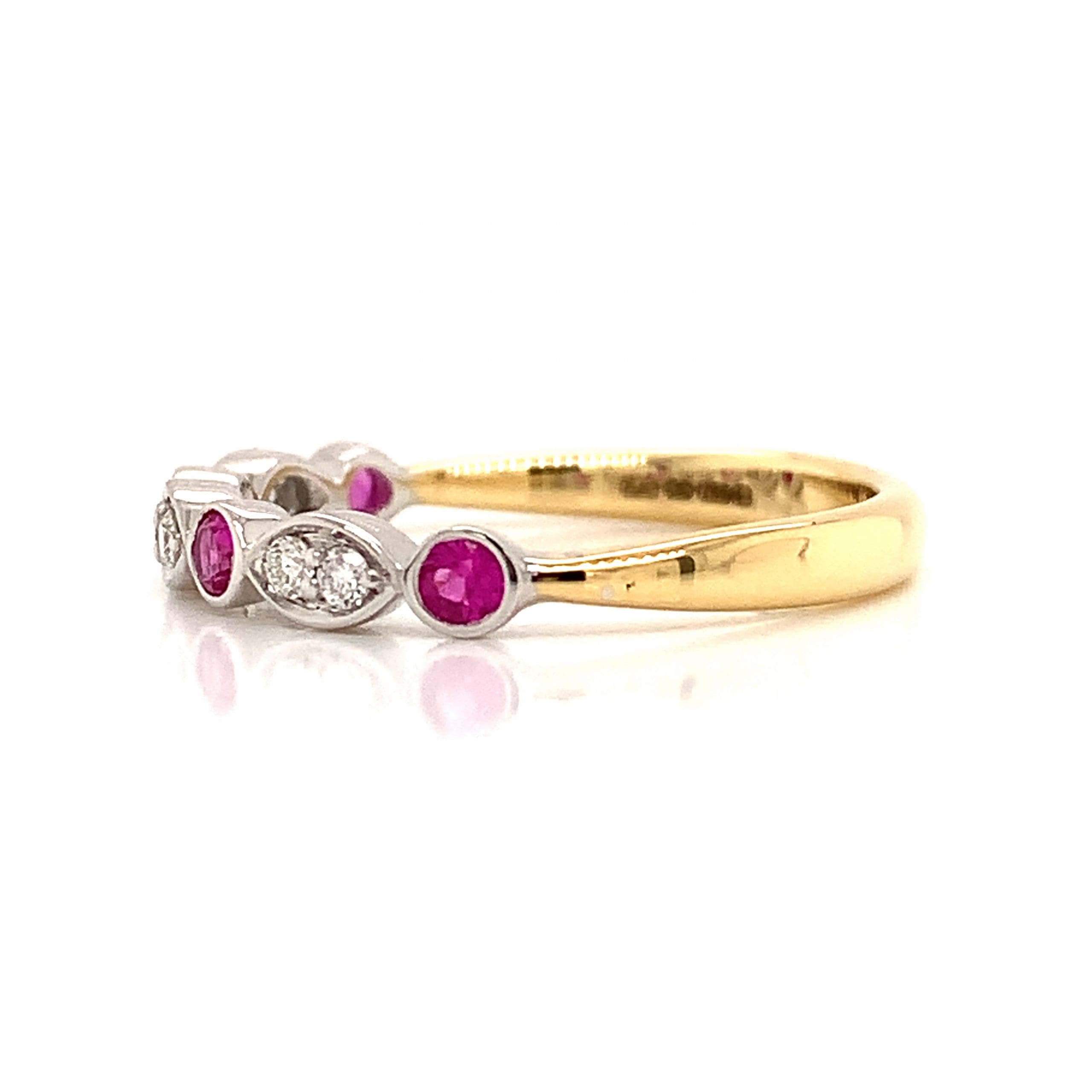 Pink Sapphire and Diamond Eternity Ring