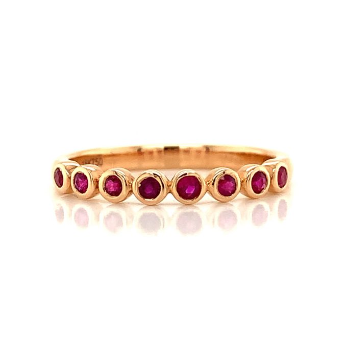 Rose Gold and Ruby Eternity Ring