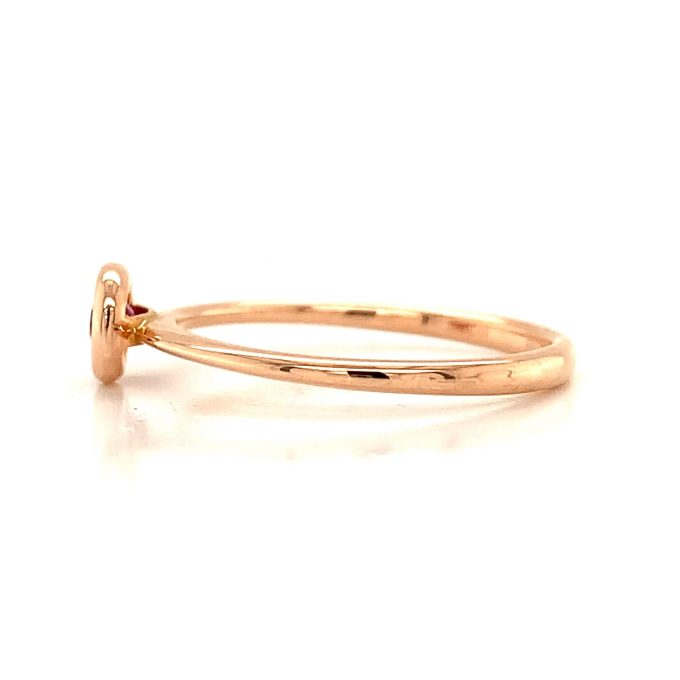Rose Gold Ruby Solitaire Ring