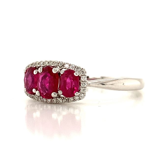 Ruby and Diamond Trilogy Ring