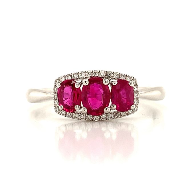 Ruby and Diamond Trilogy Ring