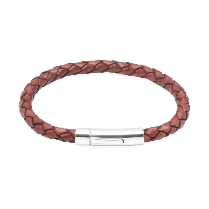 Unique Antique Tan Leather Bracelet 21cm