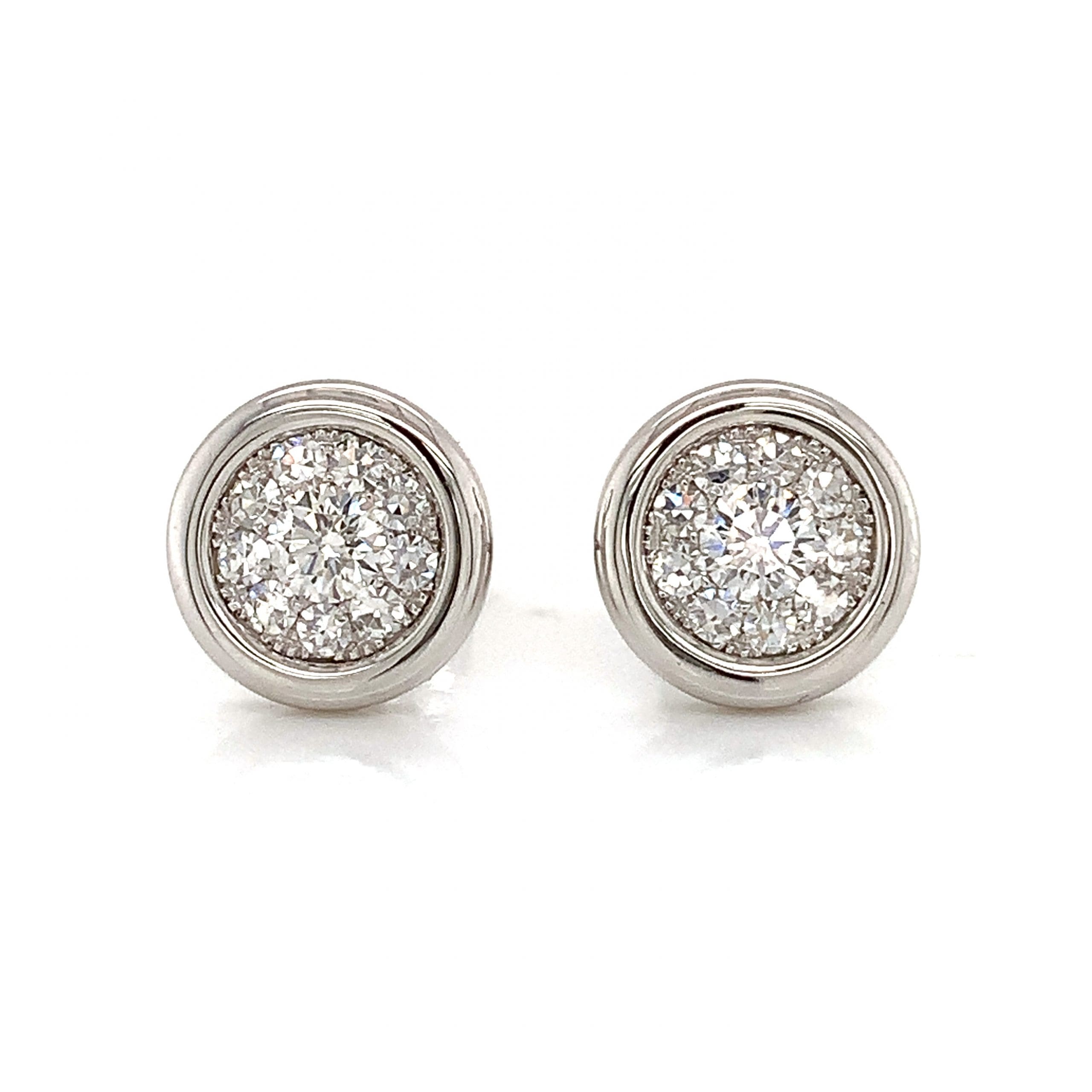 Illusion Diamond Stud Earrings - 1.70ct Appearance