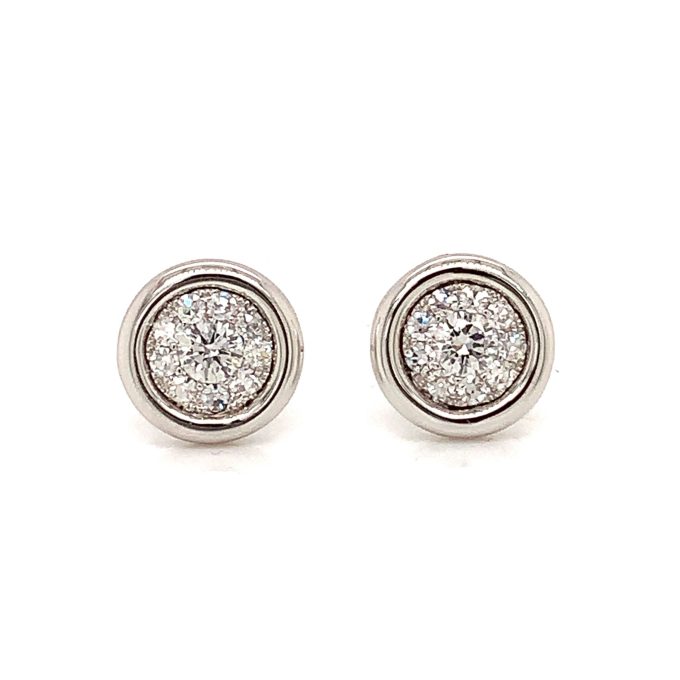 Illusion Diamond Stud Earrings - 1.00ct Appearance