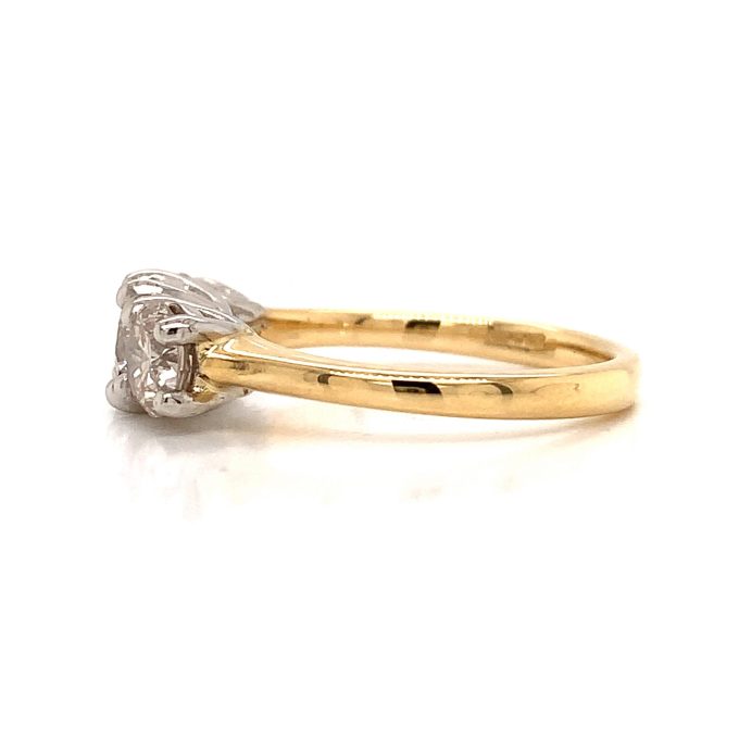 1.70ct Diamond Yellow Gold Trilogy Ring