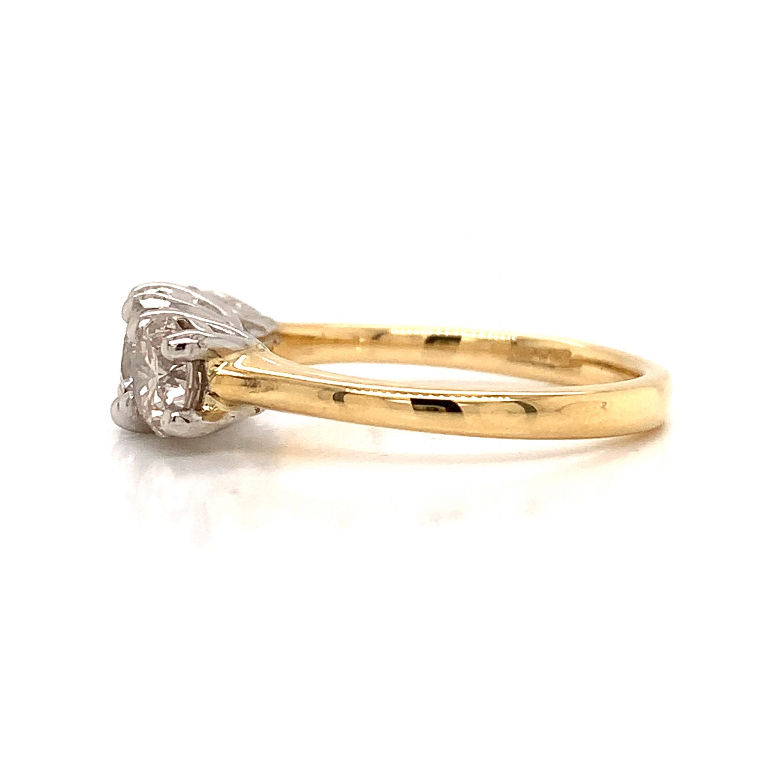 1.70ct Diamond Yellow Gold Trilogy Ring